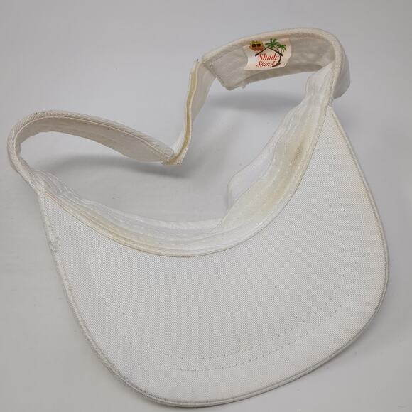 Gulf Shores Strapback Sun Visor Cap White One Size Embroidered Shade Shack - Picture 7 of 10